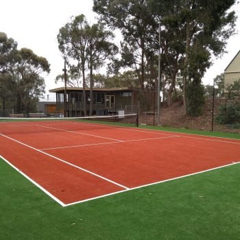 New Tiger Turf for court 1. Research Tennis Club, Research, Feb 2020.